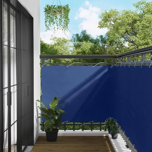 Écran de balcon Bleu 110 x 400 cm Tissu Oxford