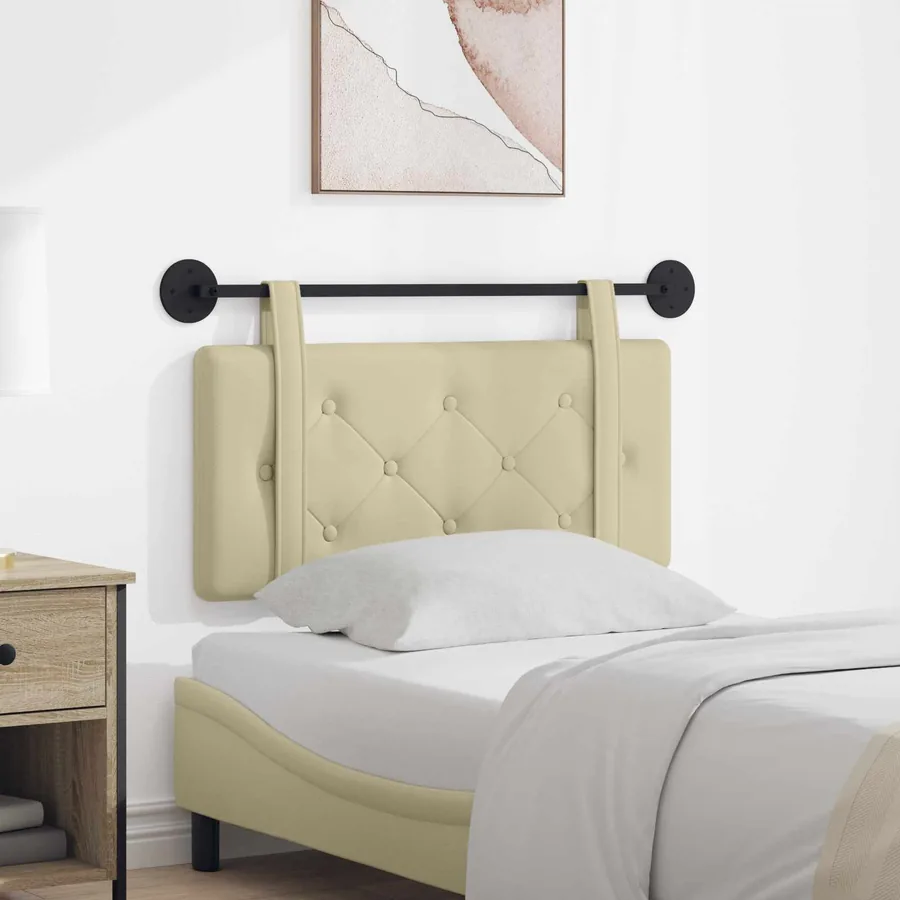 Tête de lit suspendue Crème Simili cuir