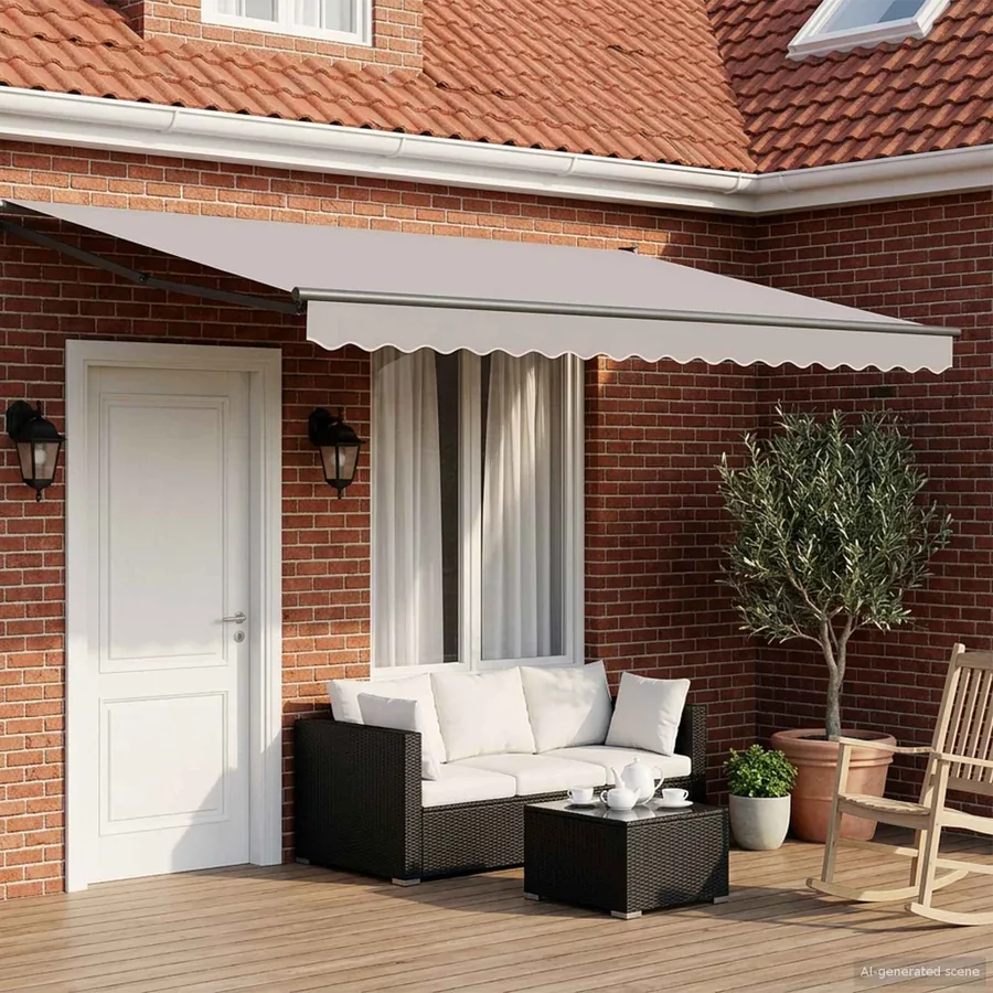 Cadre de store rétractable électrique Anthracite 4 x 2 m