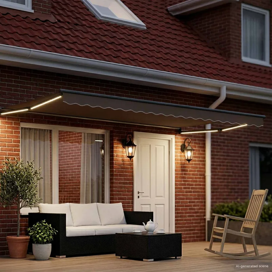 Cadre de store rétractable électrique Anthracite 4 x 2 m - 3