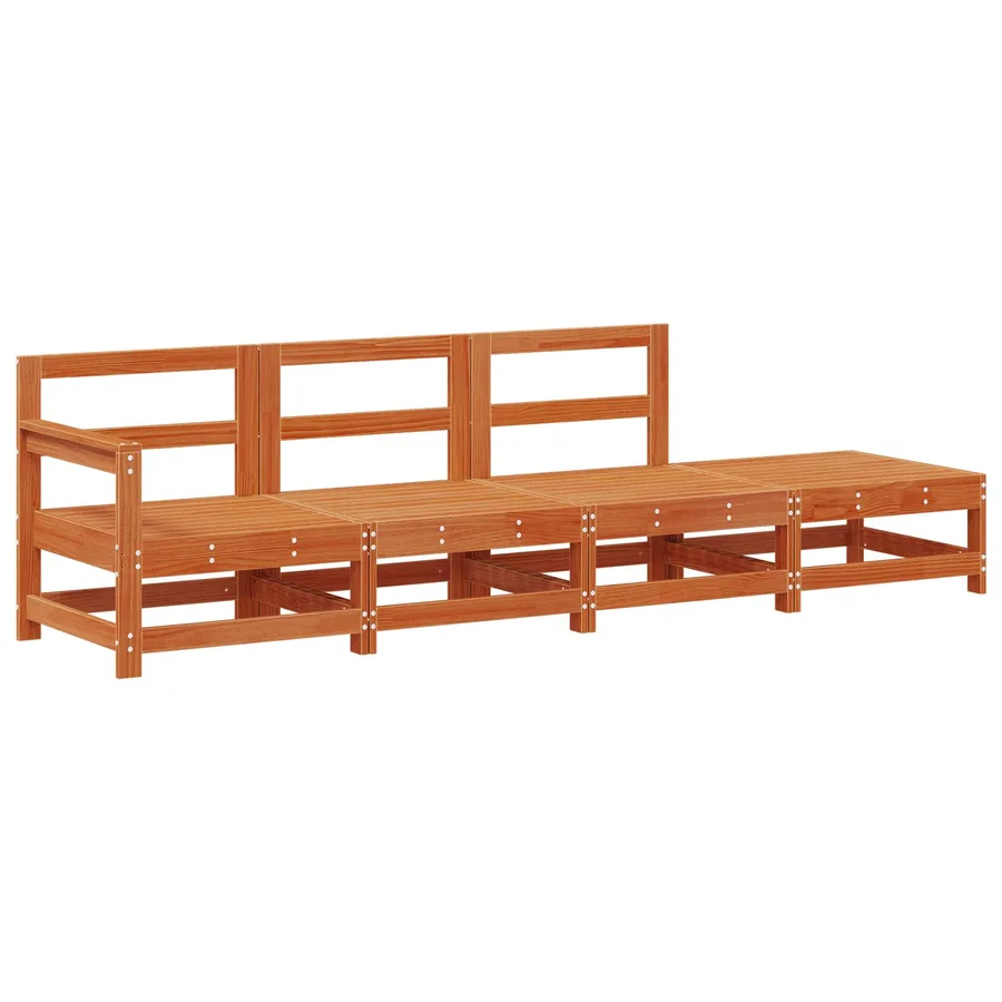 Unité de canapé sectionnel Brun Ciré 252 x 62 x 70,5 cm - 2