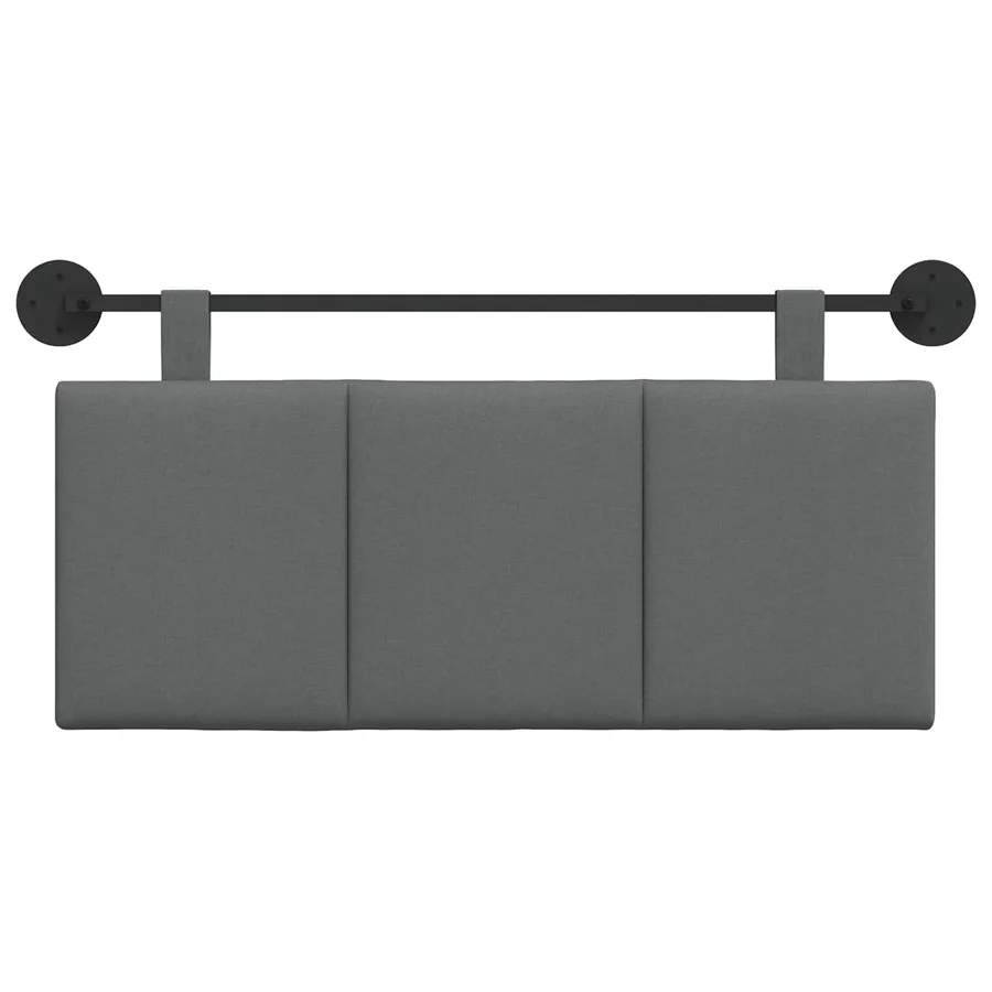 Tête de lit suspendue Gris foncé tissu - 5