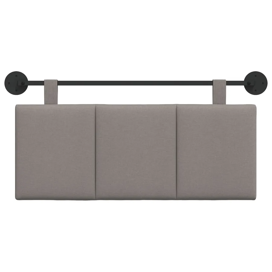Tête de lit suspendue Taupe tissu - 5