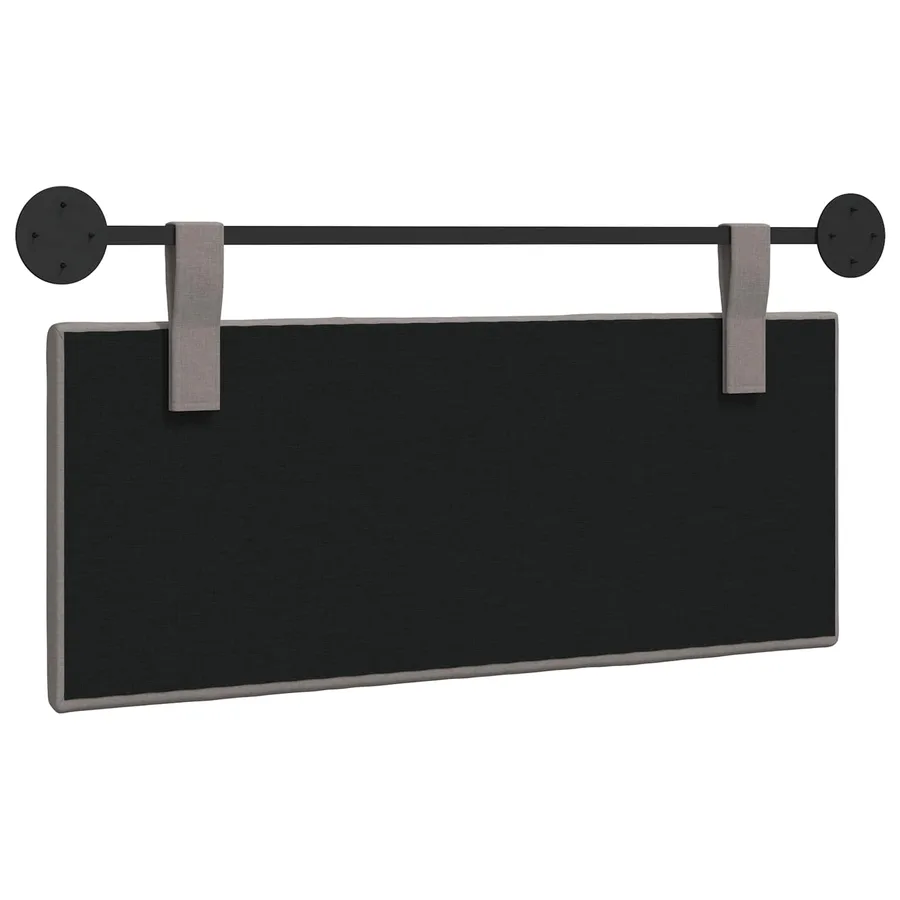 Tête de lit suspendue Taupe tissu - 7