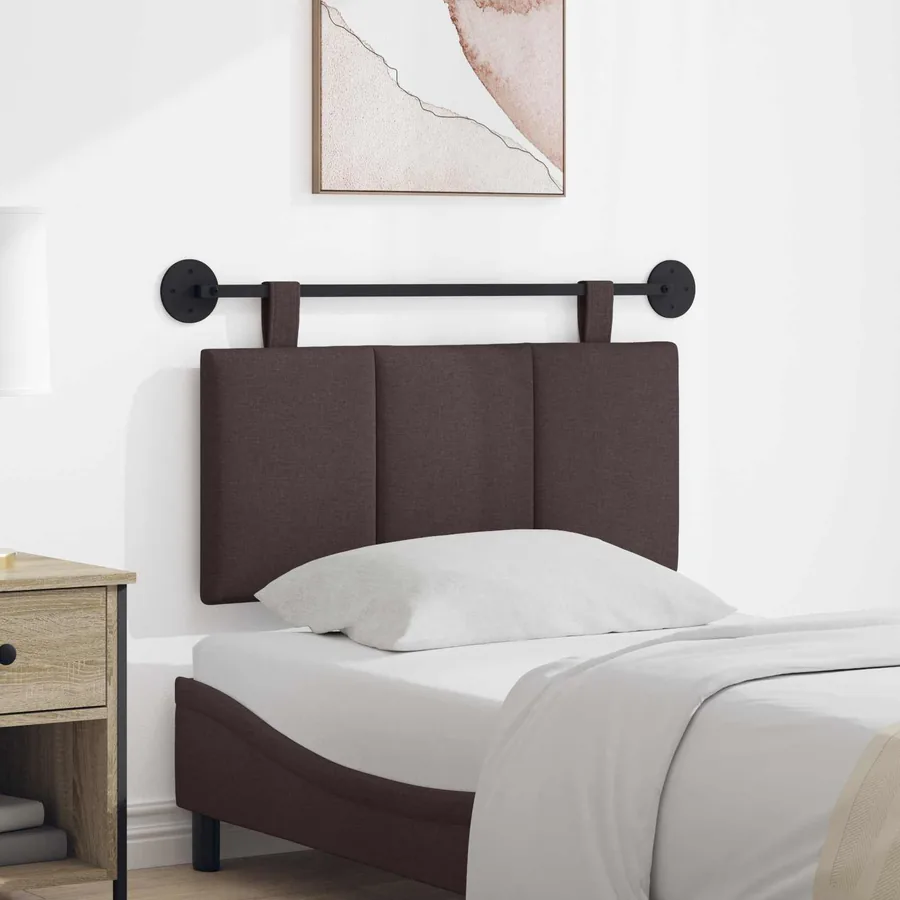 Tête de lit suspendue Marron foncé tissu
