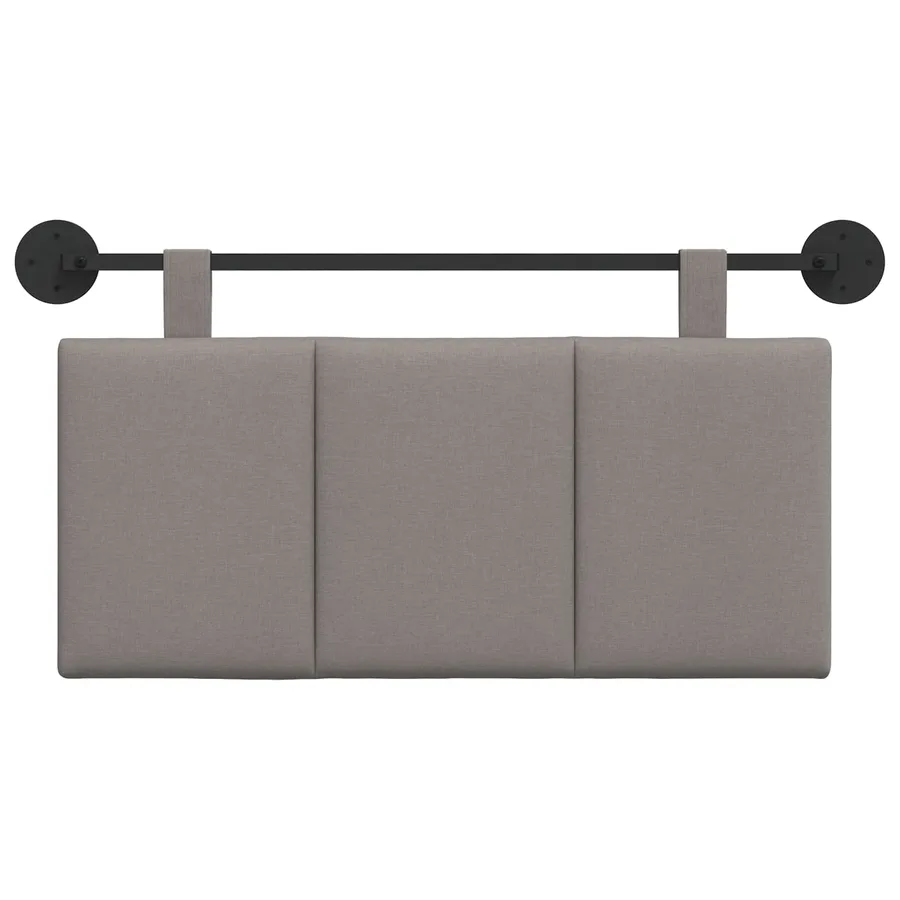 Tête de lit suspendue Taupe tissu - 5