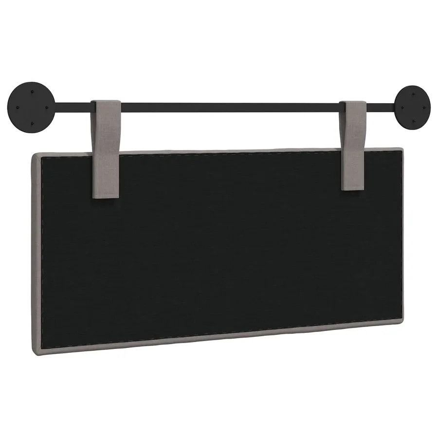Tête de lit suspendue Taupe tissu - 7