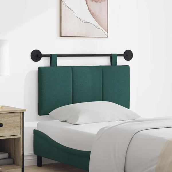 Tête de lit suspendue Vert foncé Tissu