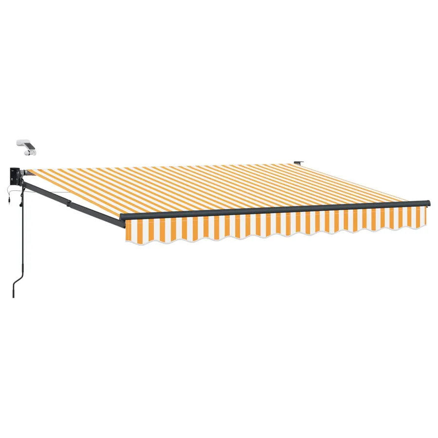 Auvent rétractable électrique Jaune et blanc 2,5 x 2 m - 2