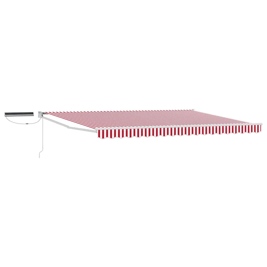 Auvent rétractable électrique Rouge et Blanc 4 x 2 m - 2