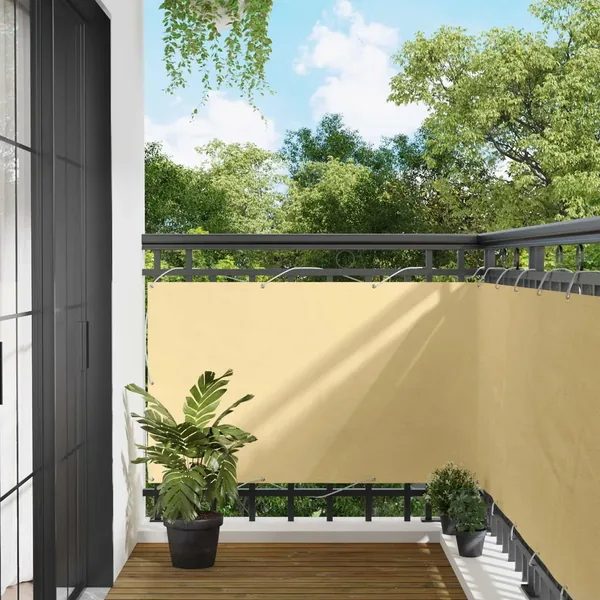 Écran de balcon Sable 100 x 800 cm Tissu Oxford