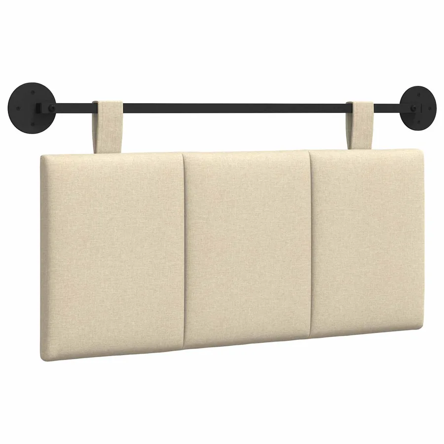 Tête de lit suspendue Crème Tissu - 2