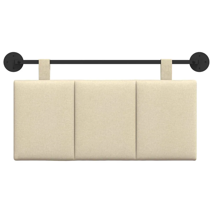 Tête de lit suspendue Crème Tissu - 5