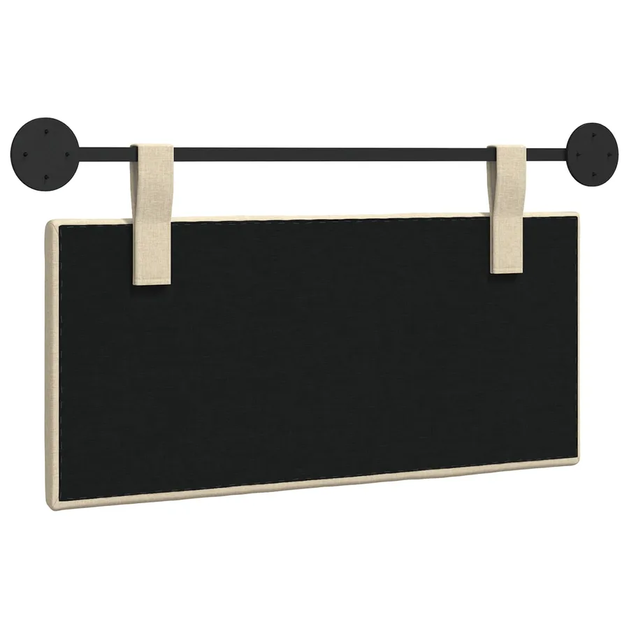 Tête de lit suspendue Crème Tissu - 7