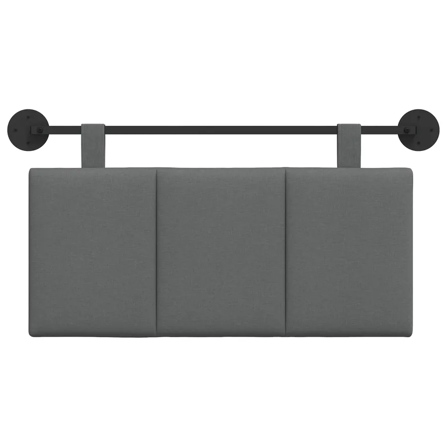 Tête de lit suspendue Gris foncé Tissu - 5