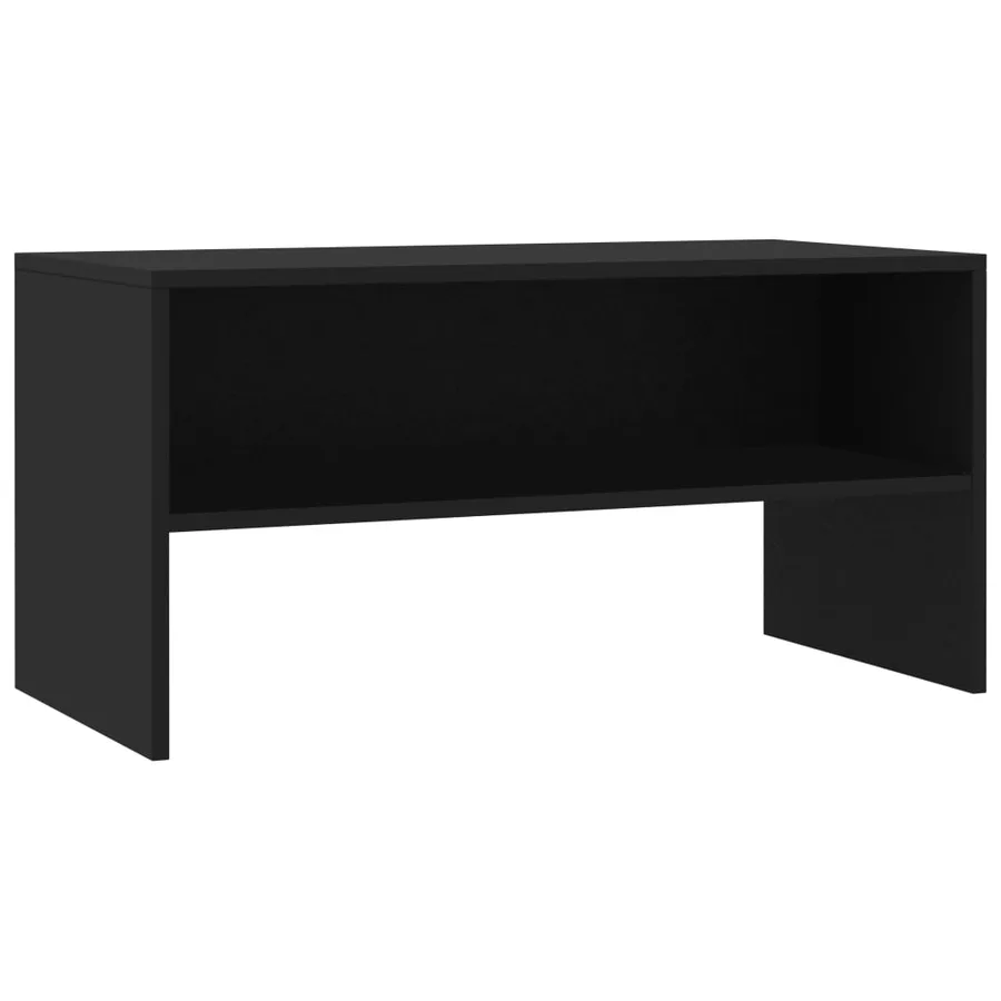 Meuble TV Noir 80x40x40 cm Bois d’ingénierie - 2