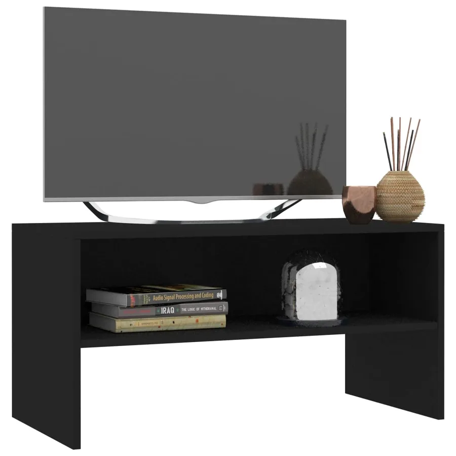 TV cabinet Black 80x40x40 cm Engineered wood - 3