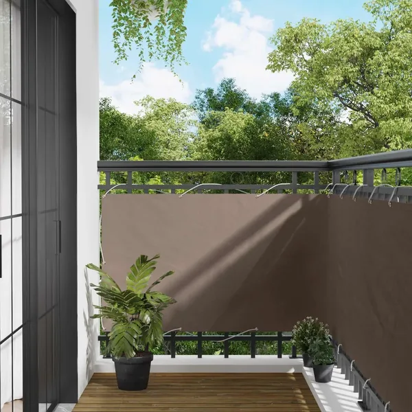 Écran de balcon Taupe 100 x 300 cm Tissu Oxford