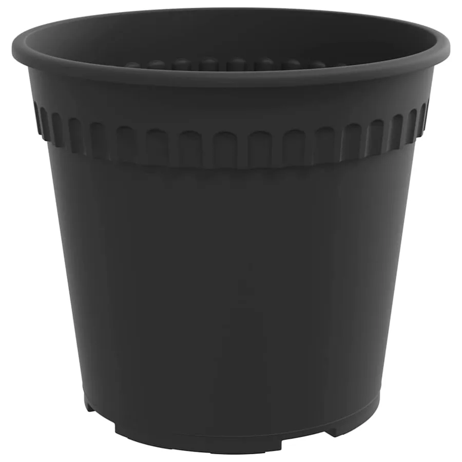 Pot à fleurs rond 6 pcs Noir Ø 19 x 16 cm Plastique - 5
