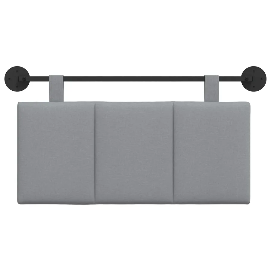 Tête de lit suspendue Gris clair Tissu - 5