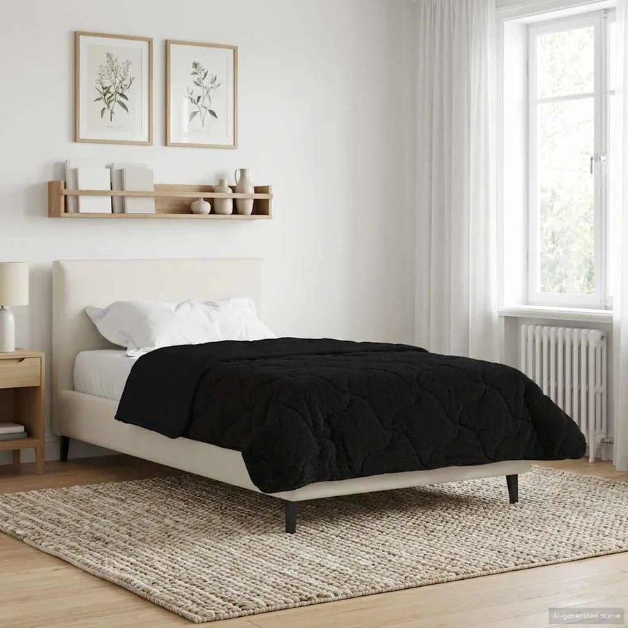 Duvet d'été simple Matelassé Noir 155 x 220 cm - 4