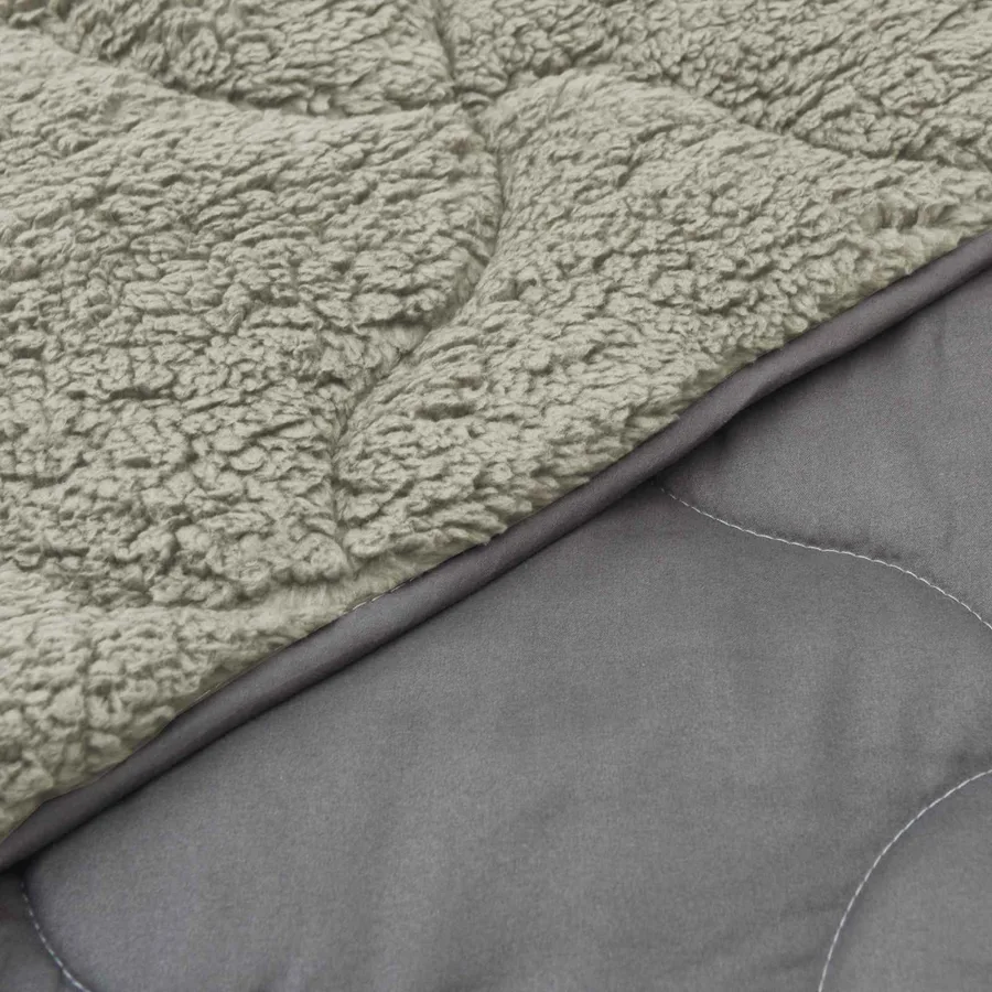 Duvet d'été simple Matelassé Gris clair 155 x 220 cm - 5