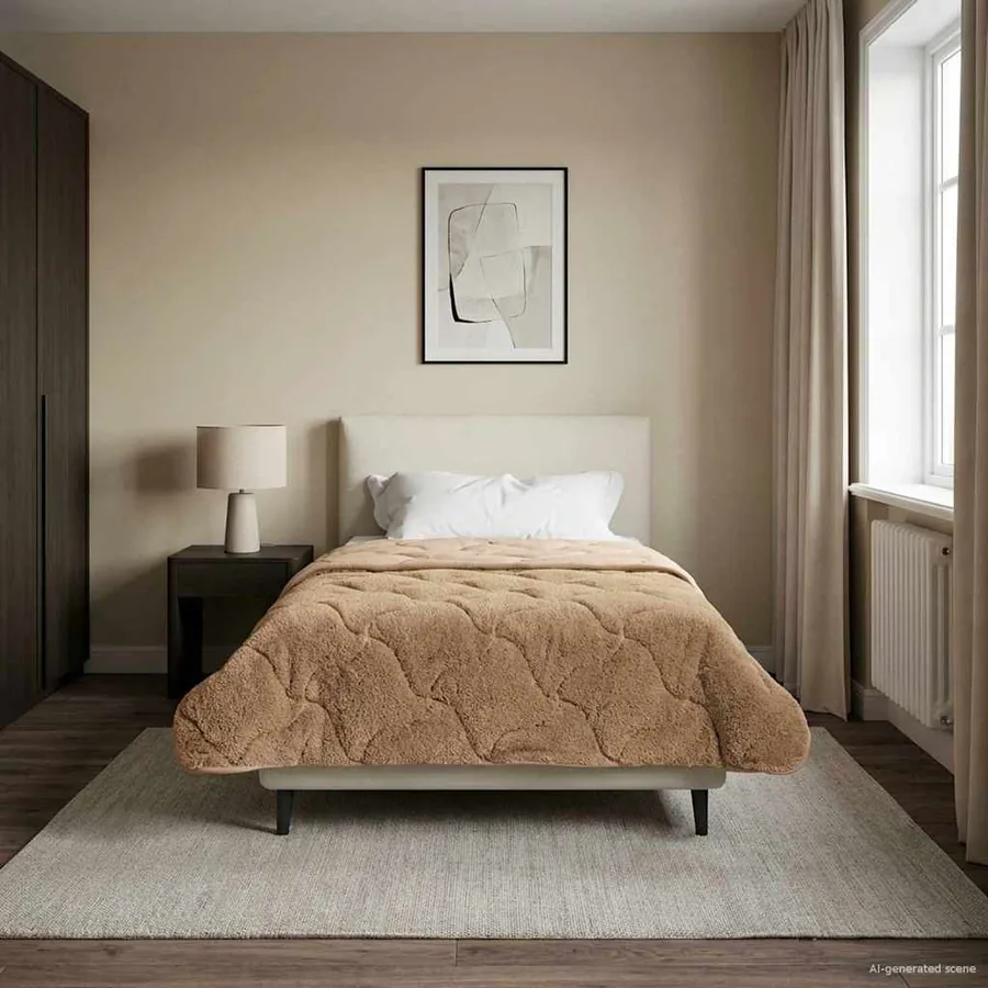 Duvet d'été simple Matelassé Taupe 140 x 220 cm