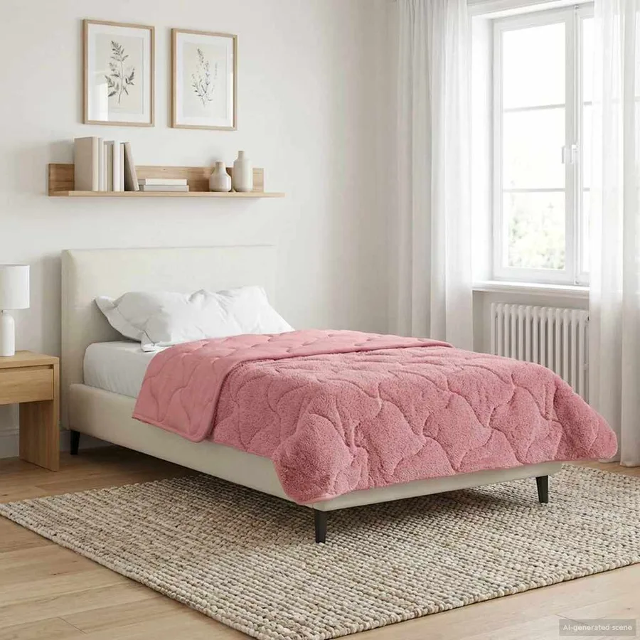 Duvet complet toute l'année Matelassé Rose 155 x 220 cm - 4