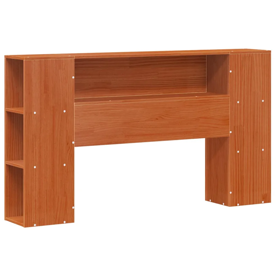 Cadre de lit avec tête de lit de rangement Cire marron - 4