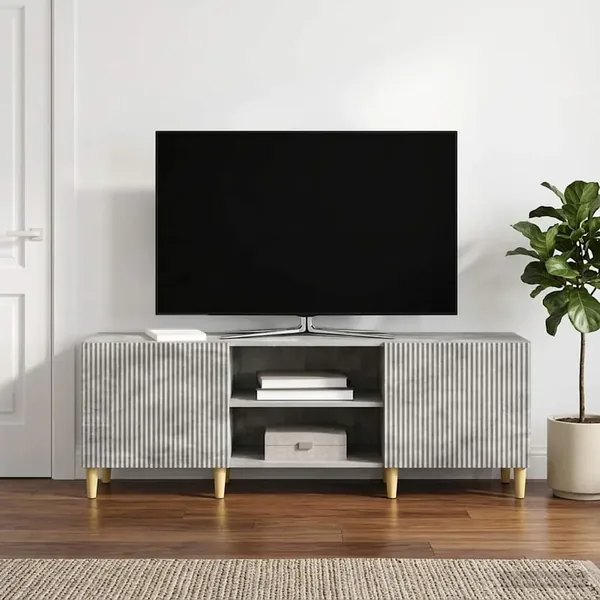 Meuble TV Gris béton 150 x 31 x 50 cm Bois d'ingénierie