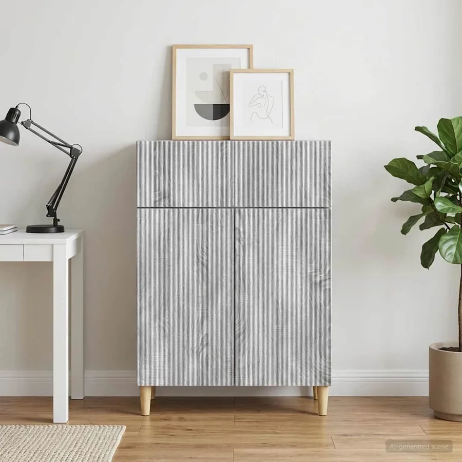 Buffet Sonoma gris 66 x 34,5 x 90 cm Bois d'ingénierie - 4