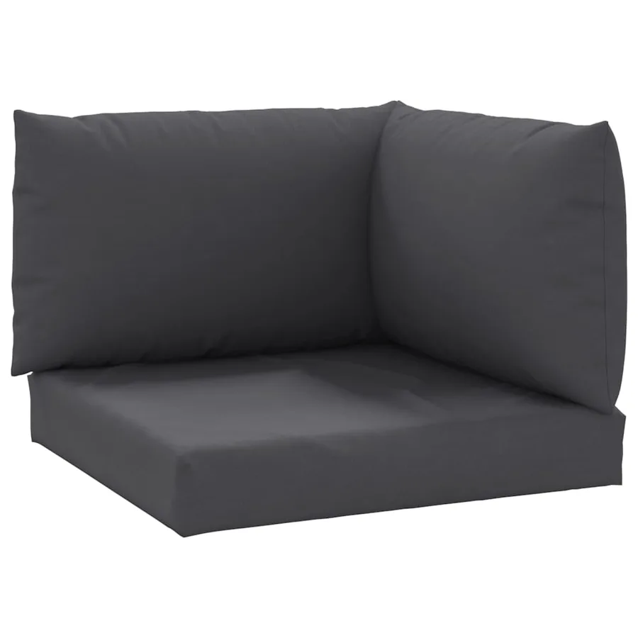 Coussins de palette lot de 3 anthracite tissu oxford - 2