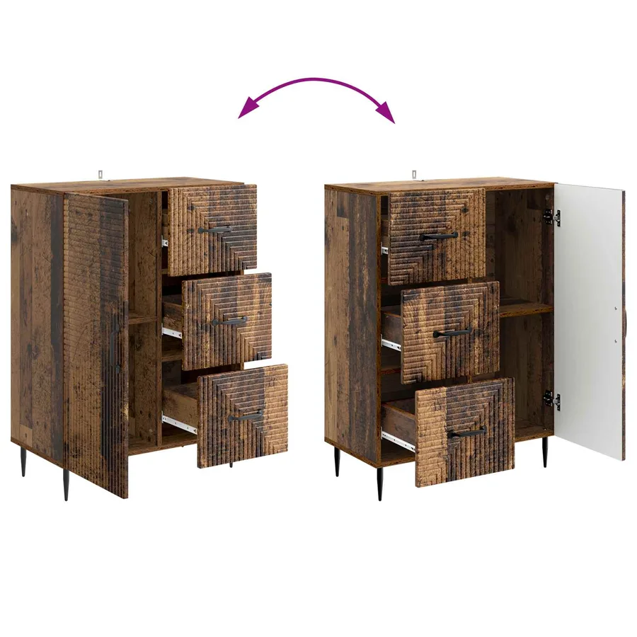 Buffet Bois ancien 66 x 34,5 x 89,5 cm Bois d'ingénierie - 8