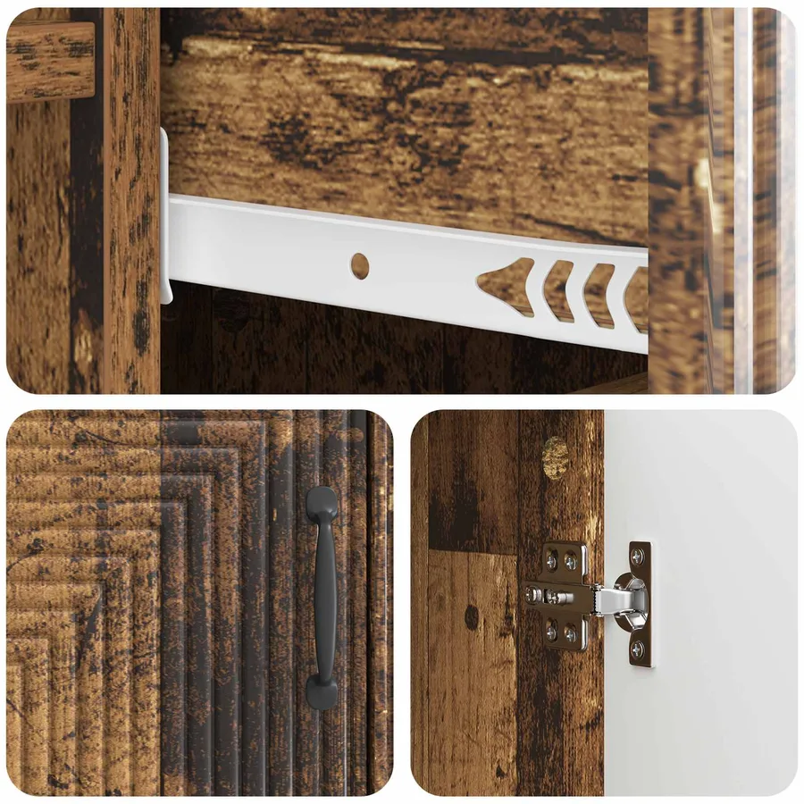Buffet Bois ancien 66 x 34,5 x 89,5 cm Bois d'ingénierie - 9
