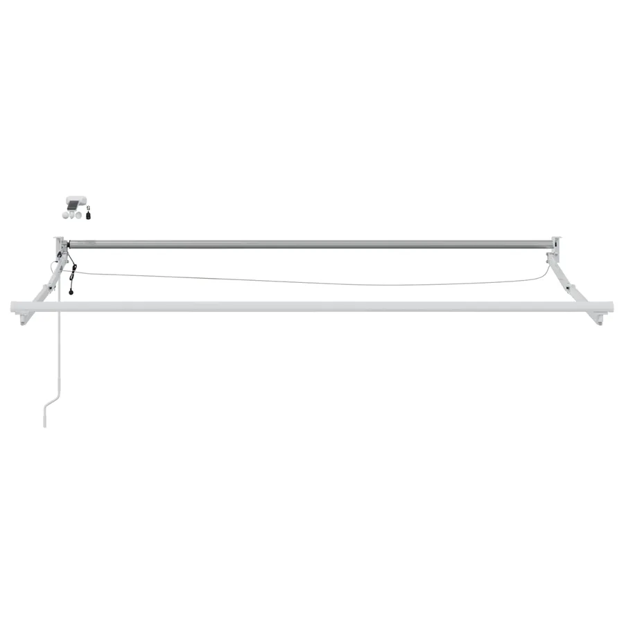 Cadre de store rétractable électrique Blanc 3,5 x 2,5 m - 5