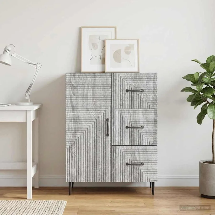Buffet Sonoma gris 66 x 34,5 x 89,5 cm Bois d'ingénierie - 4