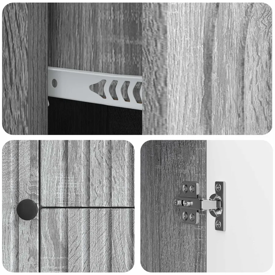 Meuble TV Sonoma gris 89 x 34,5 x 60 cm Bois d'ingénierie - 9