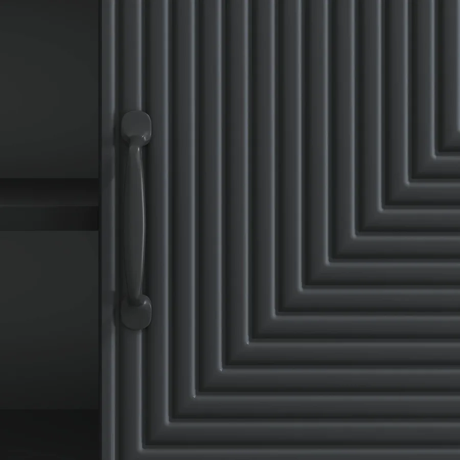 Meuble TV Noir 102 x 34,5 x 50 cm Bois d'ingénierie - 8