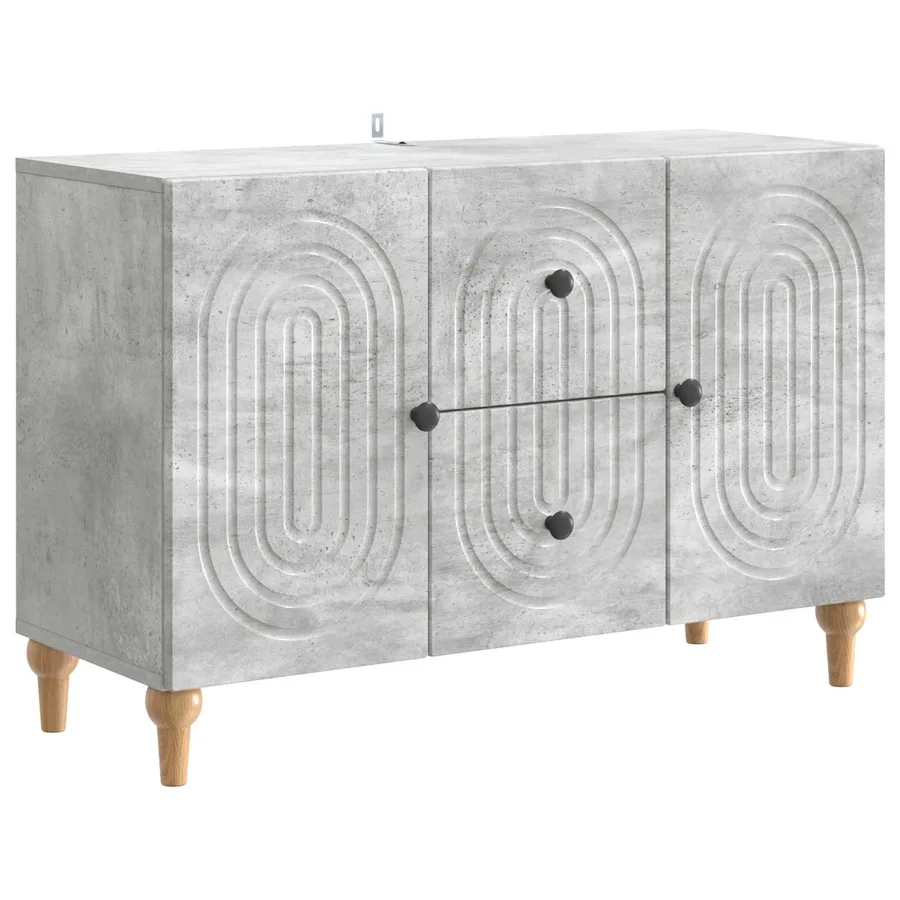 Meuble TV Gris béton 89 x 34,5 x 60 cm Bois d'ingénierie - 2
