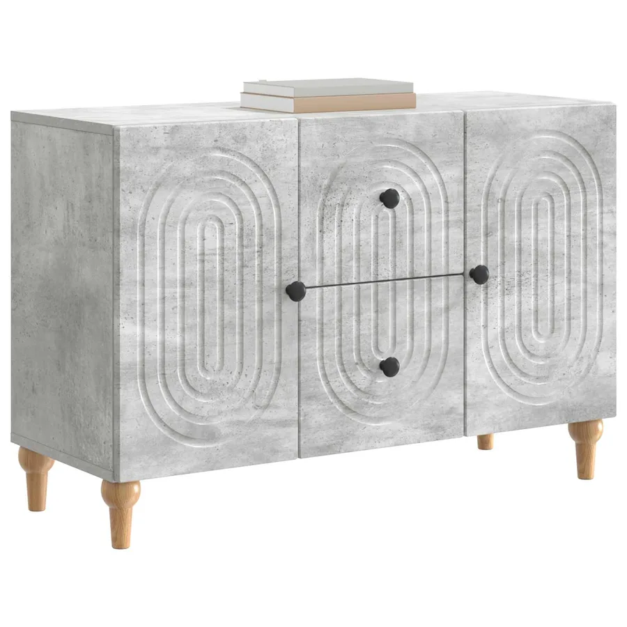 Meuble TV Gris béton 89 x 34,5 x 60 cm Bois d'ingénierie - 3
