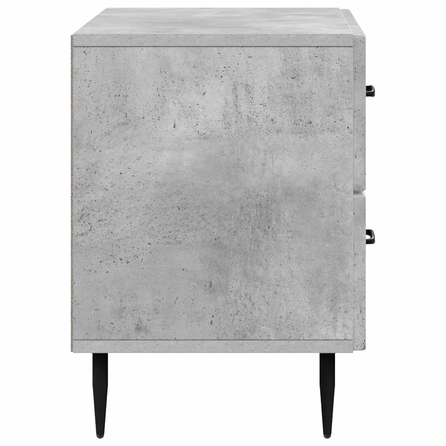 Cabinet de chevet avec tiroir Gris béton 62 x 34,5 x 47,5 cm - 6