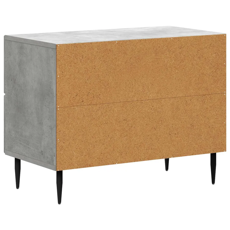 Cabinet de chevet avec tiroir Gris béton 62 x 34,5 x 47,5 cm - 7