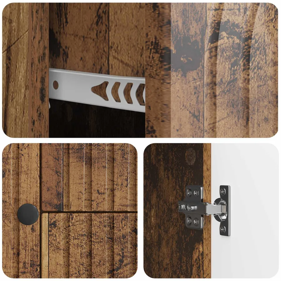 Meuble TV Bois ancien 89 x 34,5 x 60 cm Bois d'ingénierie - 9