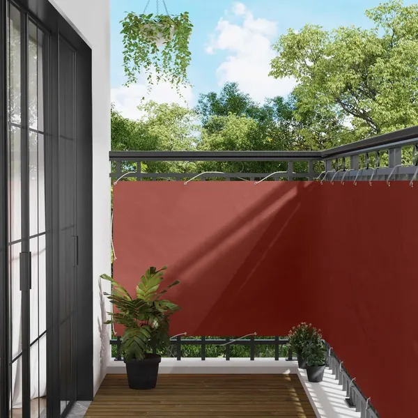Écran de balcon Terre cuite 110 x 200 cm Tissu Oxford