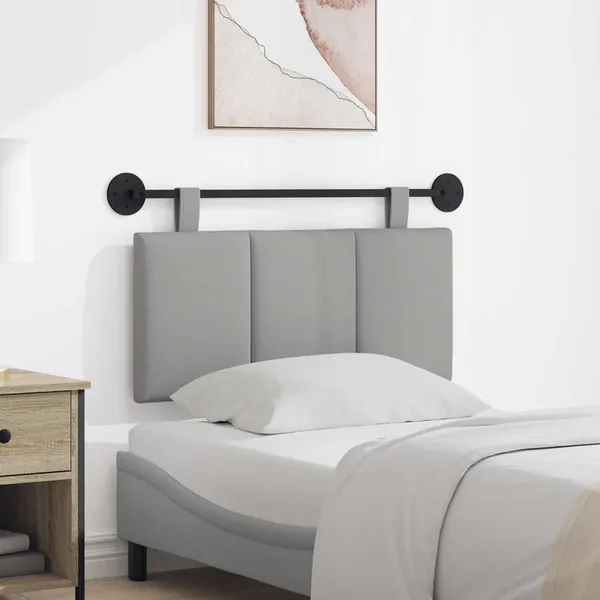 Tête de lit suspendue Gris nuage Tissu