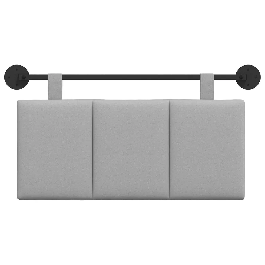 Tête de lit suspendue Gris nuage Tissu - 5