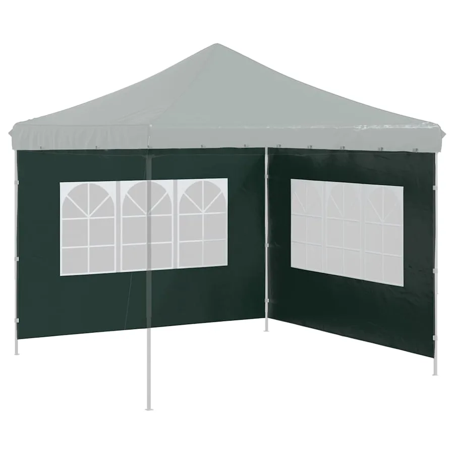 Paroi de tente de réception 2 pcs avec fenêtre PE Vert - 5