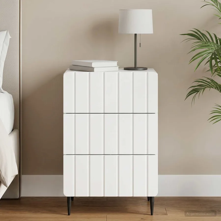 Cabinet de chevet Blanc 43 x 41 x 68 cm Bois d'ingénierie