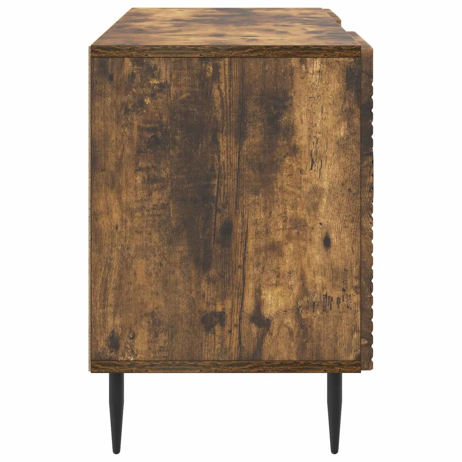 Meuble TV Chêne fumé 102 x 34,5 x 50 cm Bois d'ingénierie - 7