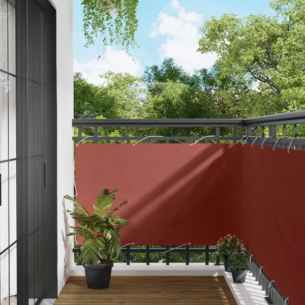 Écran de balcon Terre cuite 100 x 800 cm Tissu Oxford